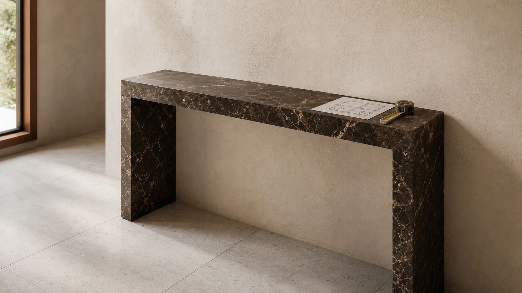 How to Choose a Natural Stone Console Table: Size, Stone, Placement & Styling