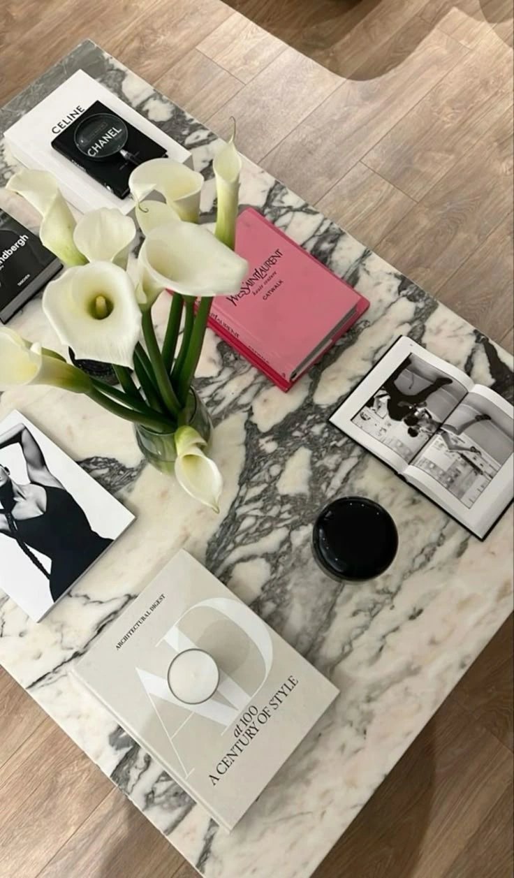Calacatta Viola marble coffee table – view 03