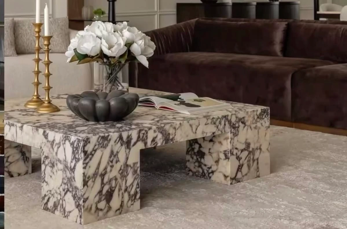 Calacatta Viola marble coffee table – view 07